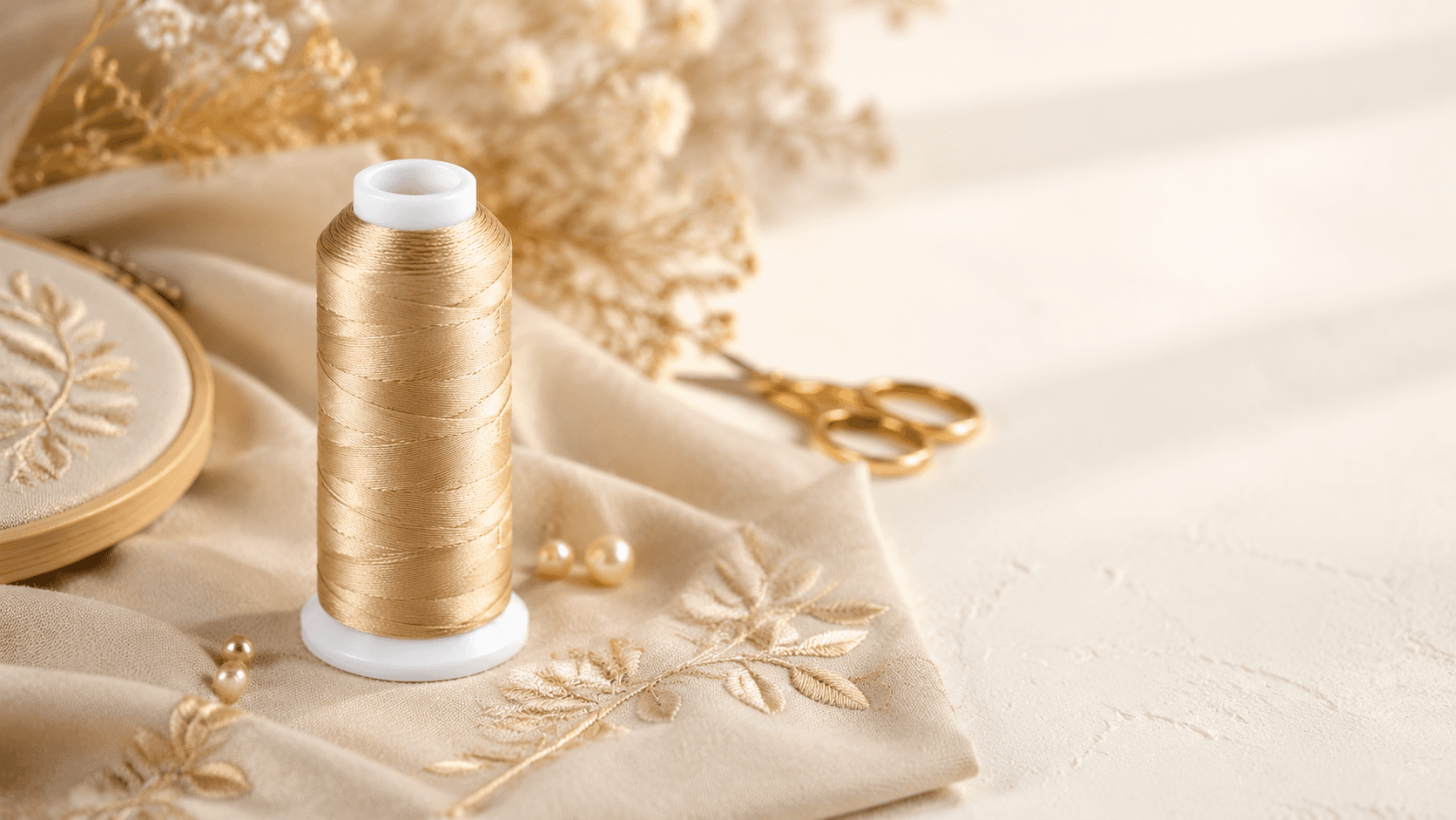 راهنمای کامل کاربرد و ترکیب‌بندی نخ گلدوزی مارکفیل کد 390 (شنی کرمی)