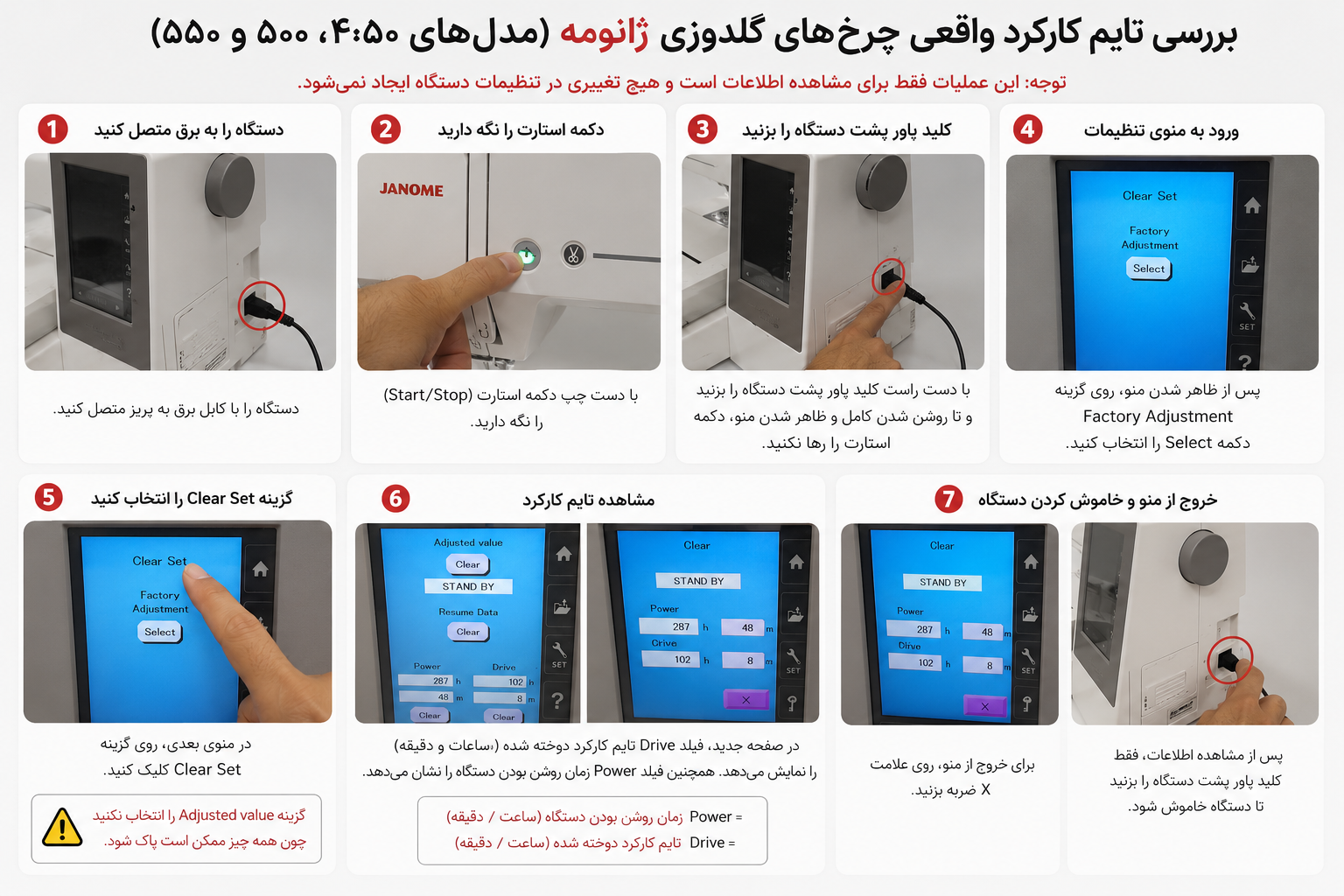 بررسی تایم کارکرد واقعی چرخ گلدوزی ژانومه