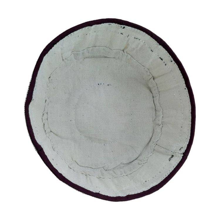 کلاه سنتی ترکمن تایخه با طرح سوزندوزی کرد نقش