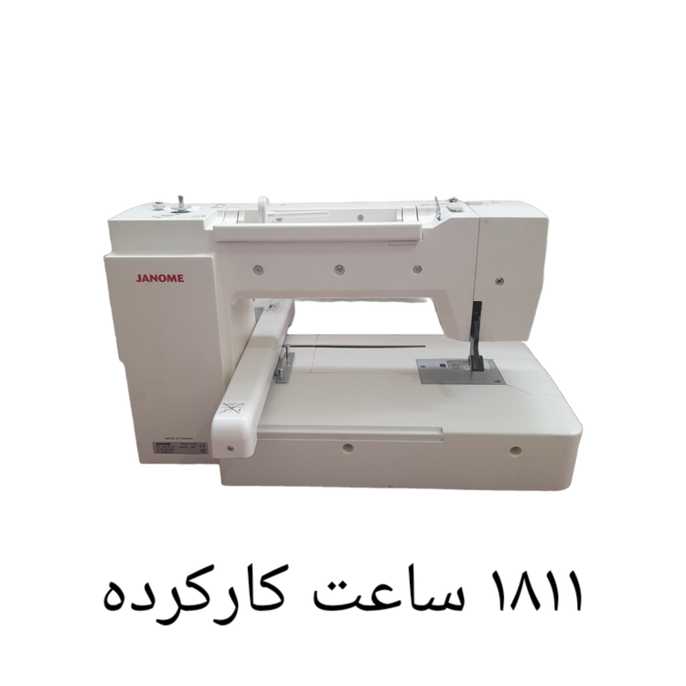 چرخ گلدوزی ژانومه مدل 450 نوار سبز - کارکرده با حدود1811 ساعت کارکرد واقعی