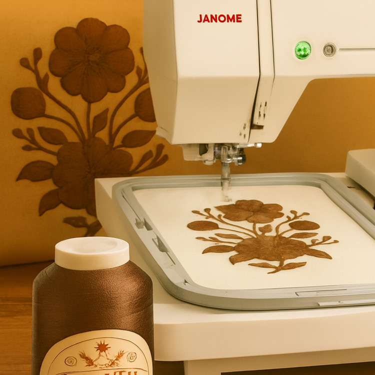 نخ گلدوزی پلیاستر مارکفیل کد 336 رنگ قهوه ای گرم