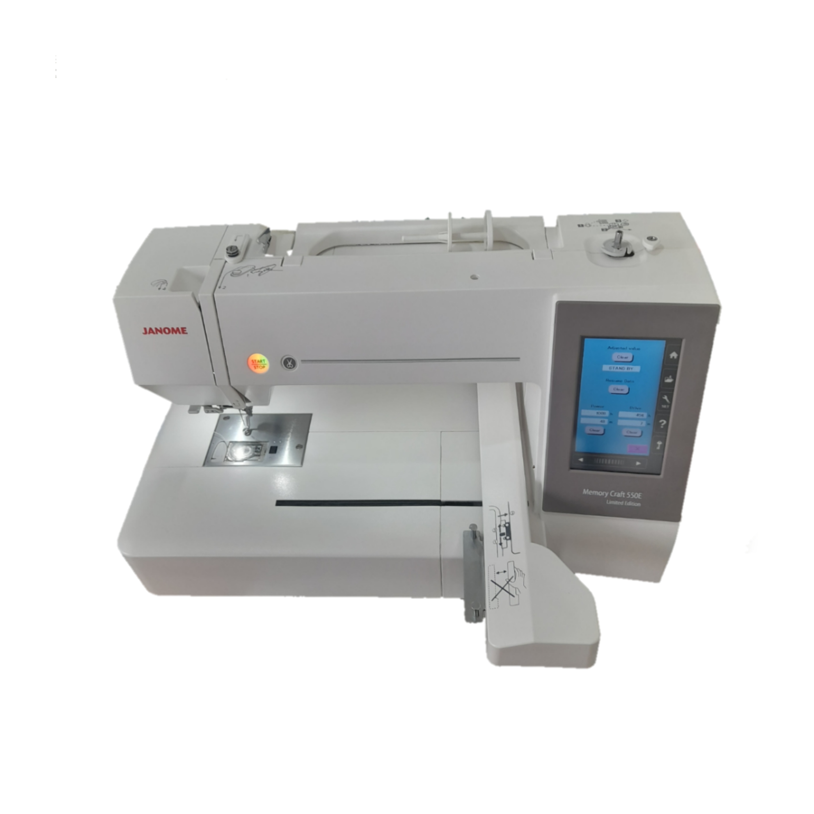 چرخ گلدوزی ژانومه ۵۵٠ با 455 ساعت کارکرد