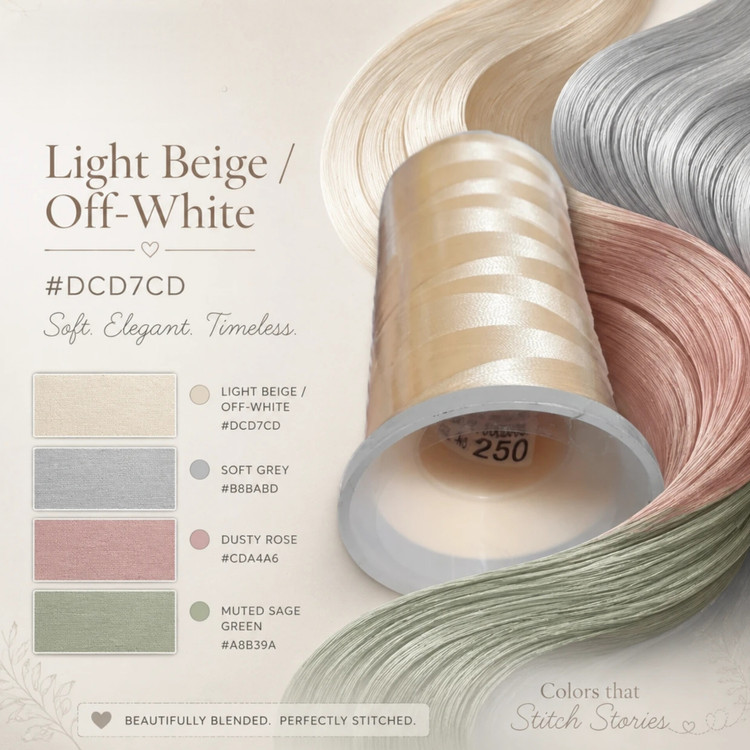 قرقره نخ گلدوزی پلی استر Markfil beige 250