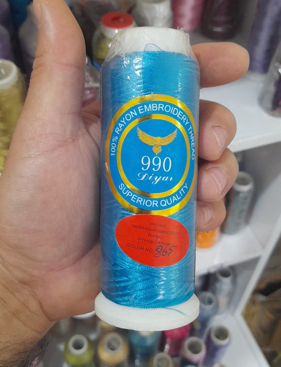 نخ گلدوزی با کیفیت عالی رنگ آبی کد 865