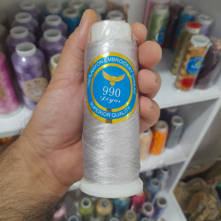 نمای نزدیک از بافت نخ ابریشم مصنوعی کد 838