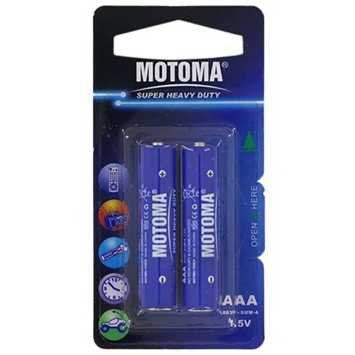 باتری نیم قلمی Super Heavy Duty موتوما Motoma بسته 2 عددی کارتی