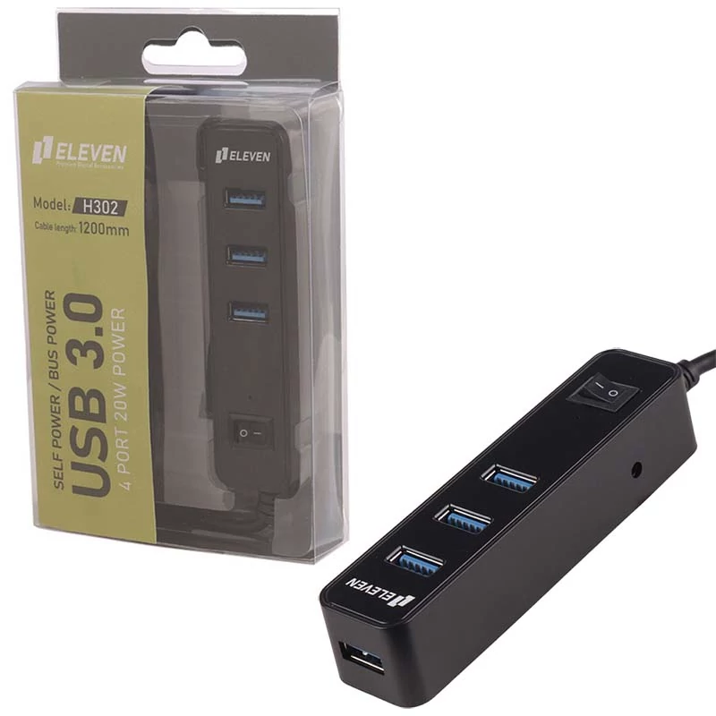 هاب 4 پورت USB3.0 الون ELEVEN H302