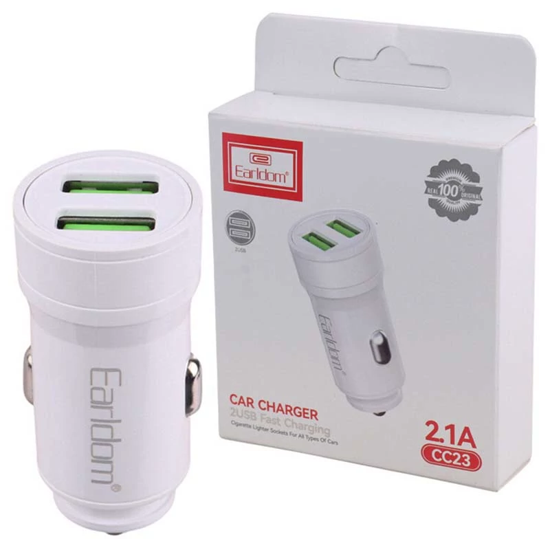 شارژر فندکی 2 پورت ارلدام Earldom CC23