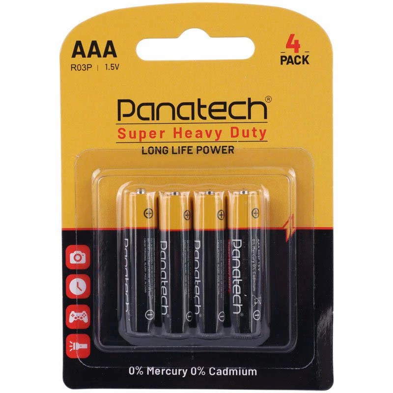 باتری نیم قلمی پاناتک Panatech Super Heavy Duty بسته 4 عددی