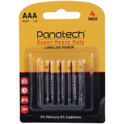 باتری نیم قلمی پاناتک Panatech Super Heavy Duty بسته 4 عددی