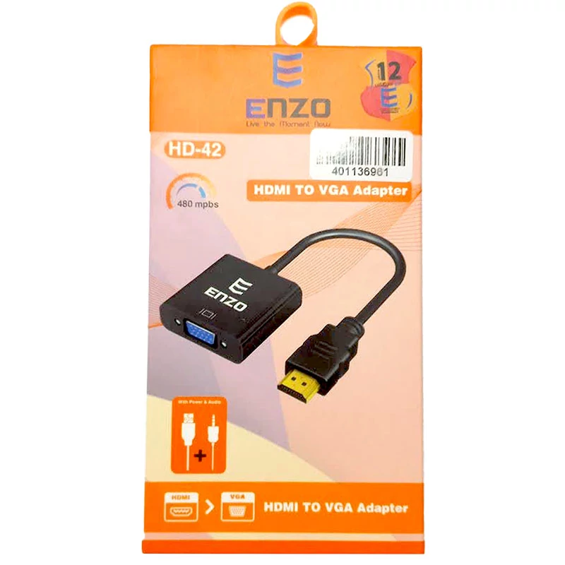 تبدیل  HDMI To VGA +Audio + Power انزو ENZO HD-42