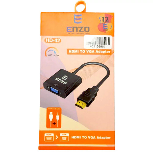 تبدیل HDMI To VGA +Audio + Power انزو ENZO HD-42
