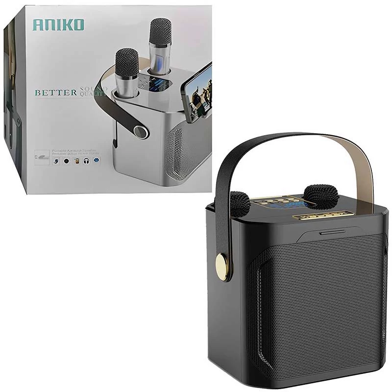 اسپیکر بلوتوثی و شارژی + 2 میکروفون آنیکو ANIKO CH-882