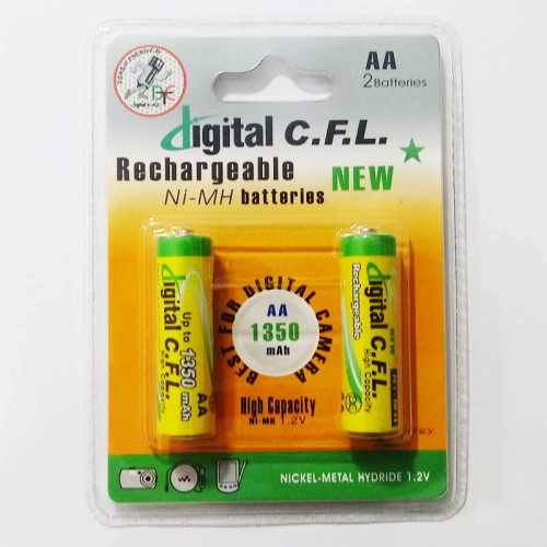 باتری قلمی شارژی Digital C.F.L با ظرفیت 1350 میلی آمپر