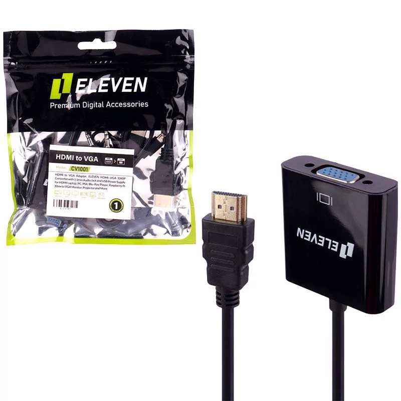 تبدیل  HDMI TO VGA + Audio + POWER الون ELEVEN CV1001