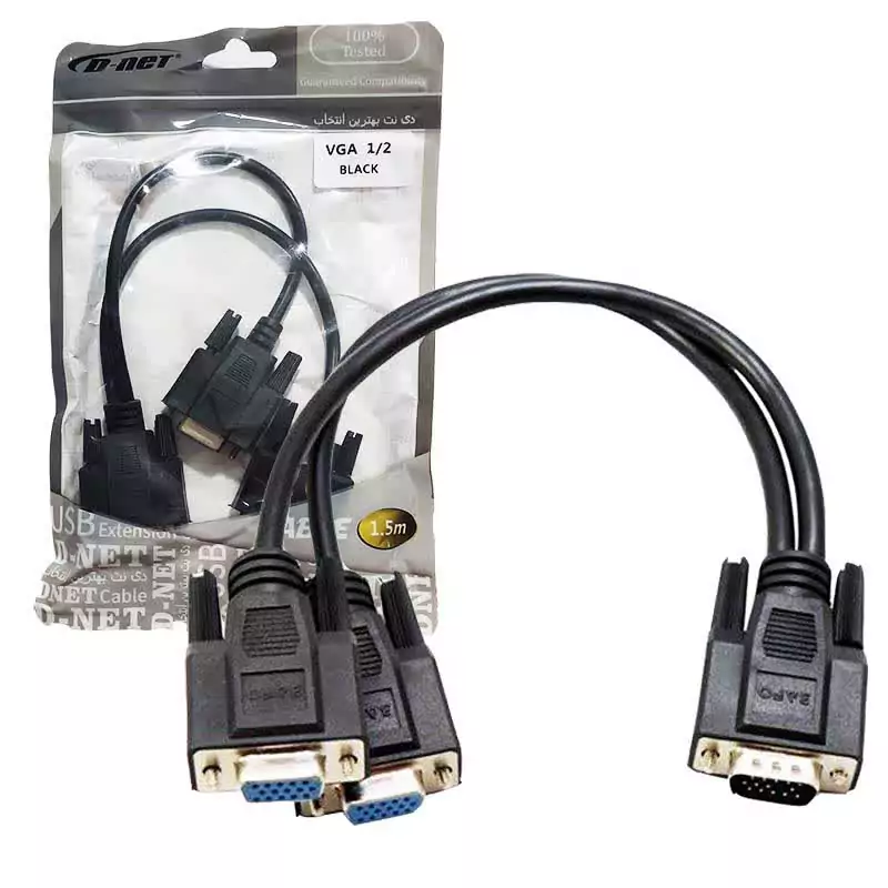 تبدیل 1 به 2 VGA نازک دی نت D-net