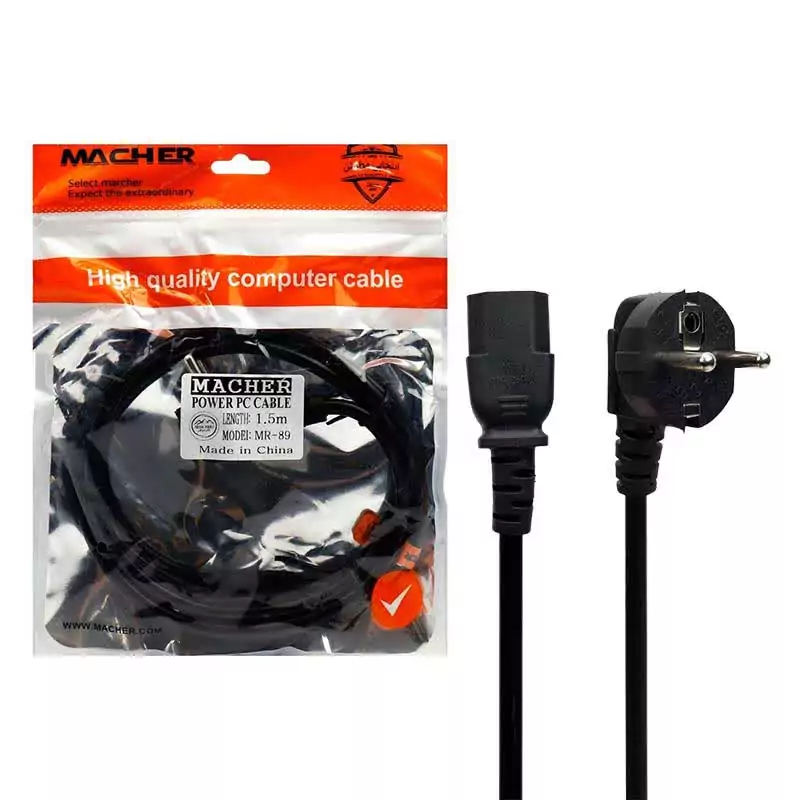 کابل برق پاور 1.5 متری مچر Macher MR-89