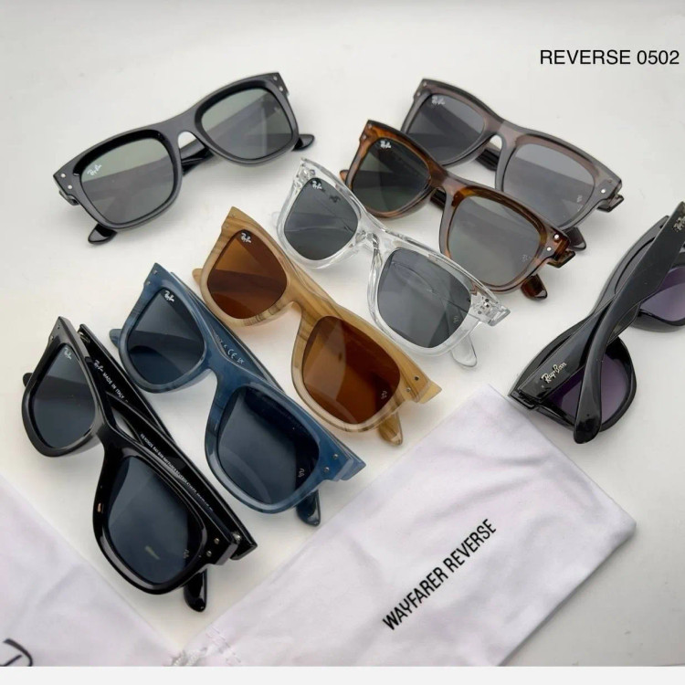 عینک آفتابی ری بن مدل ویفرر ریورس Ray-Ban RBR0502S با فریم کائوچویی و محافظت UV400