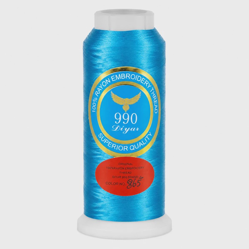 نخ گلدوزی ابریشم کد 865 رنگ آبی فیروزهای (Diyar 990)