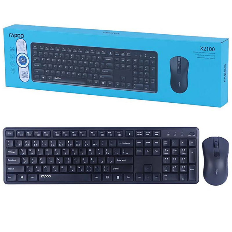 کیبورد و ماوس بی سیم رپو Rapoo X2100