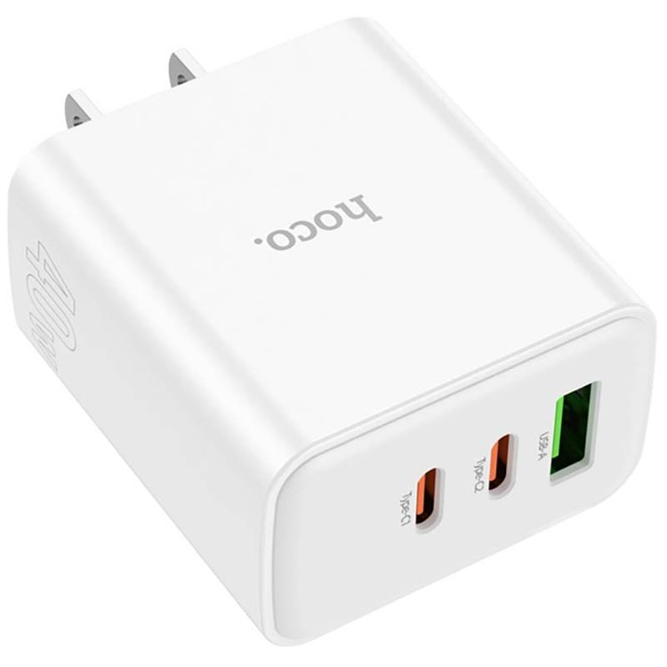 کلگی شارژر 40 وات 3 پورت 2PD+USB هوکو HOCO C126