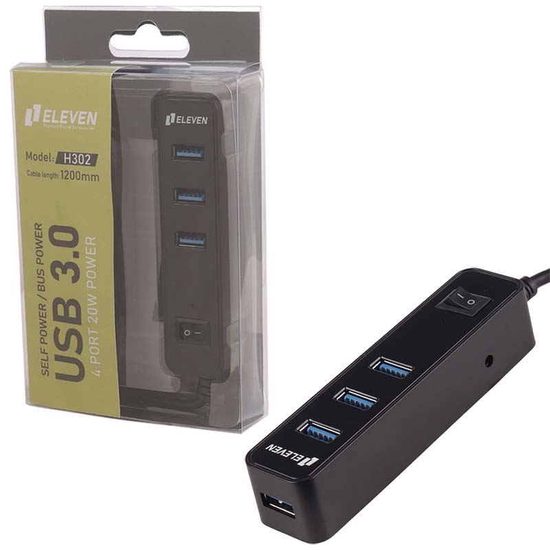 هاب 4 پورت USB3.0 الون ELEVEN H302