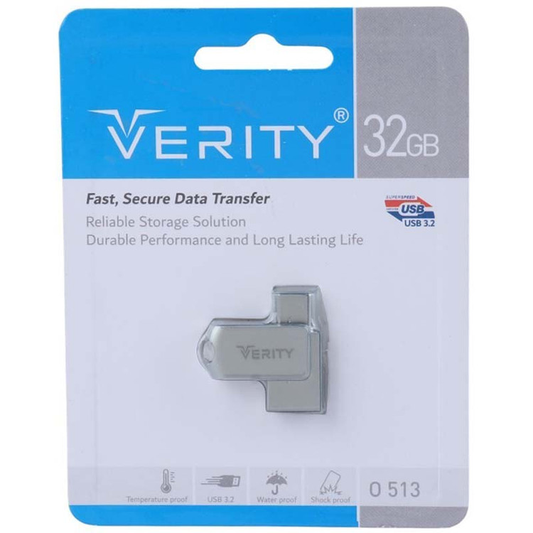 فلش 32 گیگ Type-C USB3.2 وریتی Verity O513