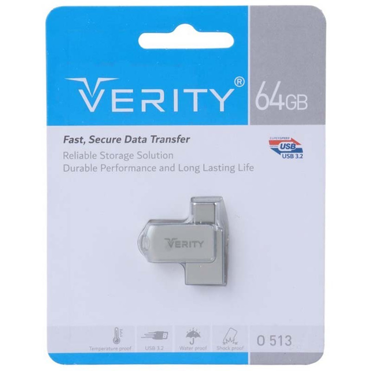 فلش 64 گیگ Type-C USB3.2 وریتی Verity O513