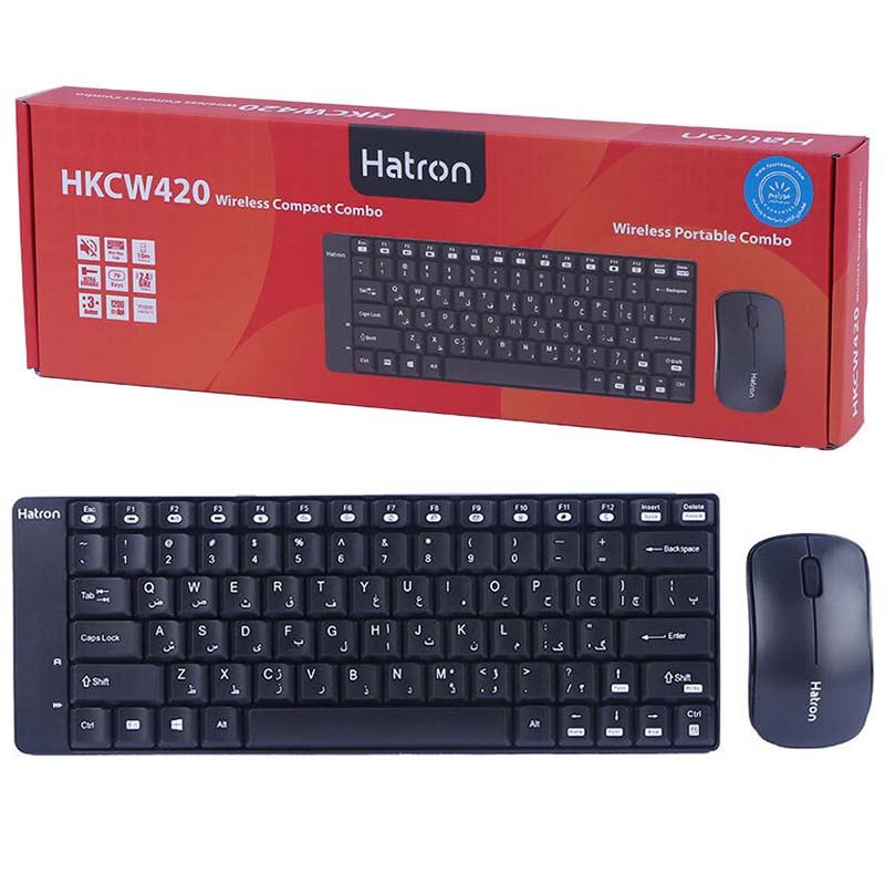 کیبورد و ماوس بی سیم مینی هترون Hatron HKCW420