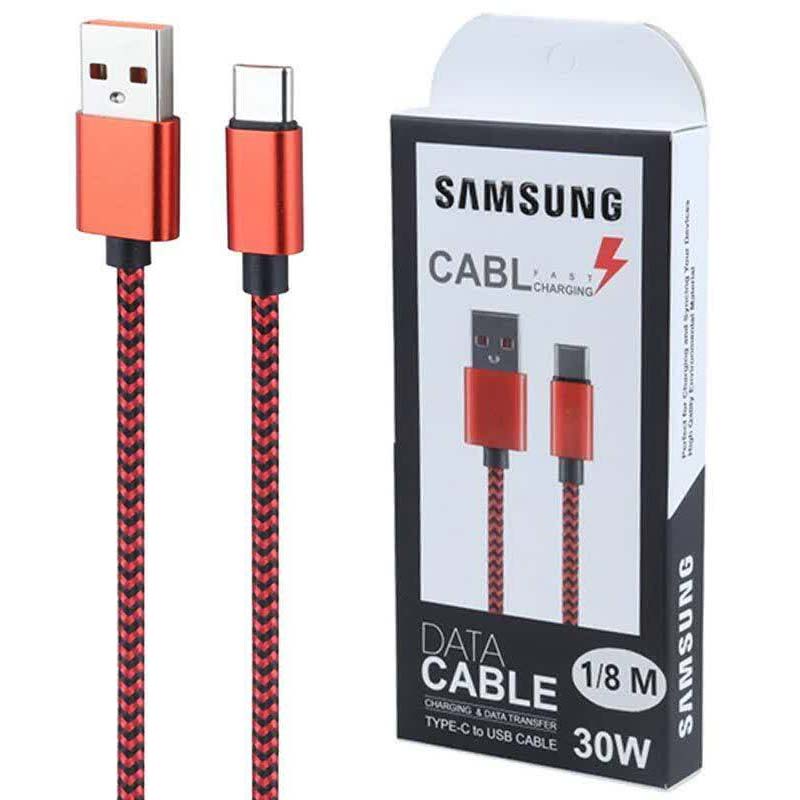 کابل شارژ 30 وات تایپ سی Type-C طرح سامسونگ SAMSUNG