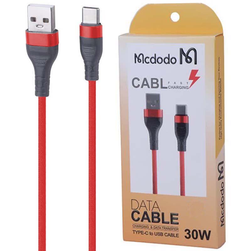 کابل شارژ 30 وات تایپ سی Type-C طرح مک دودو MCDODO