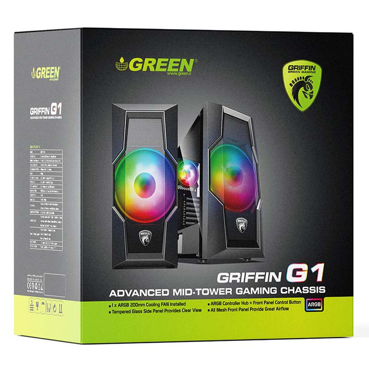کیس کامپیوتر گرین Green GRIFFIN G1