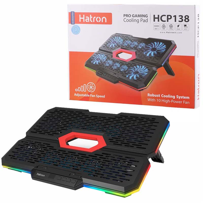 کول پد لپ تاپ گیمینگ 10 فن هترون Hatron HCP138