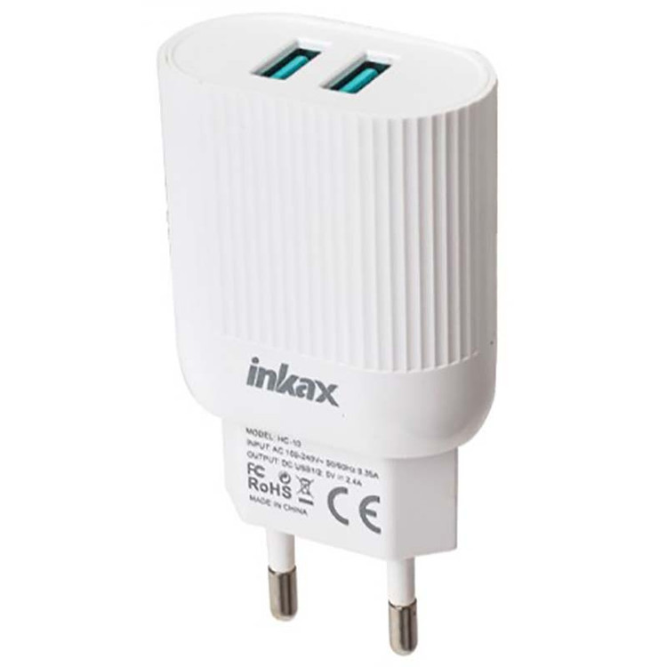 کلگی شارژر دو پورت 12 وات اینکاکس inkax HC-10