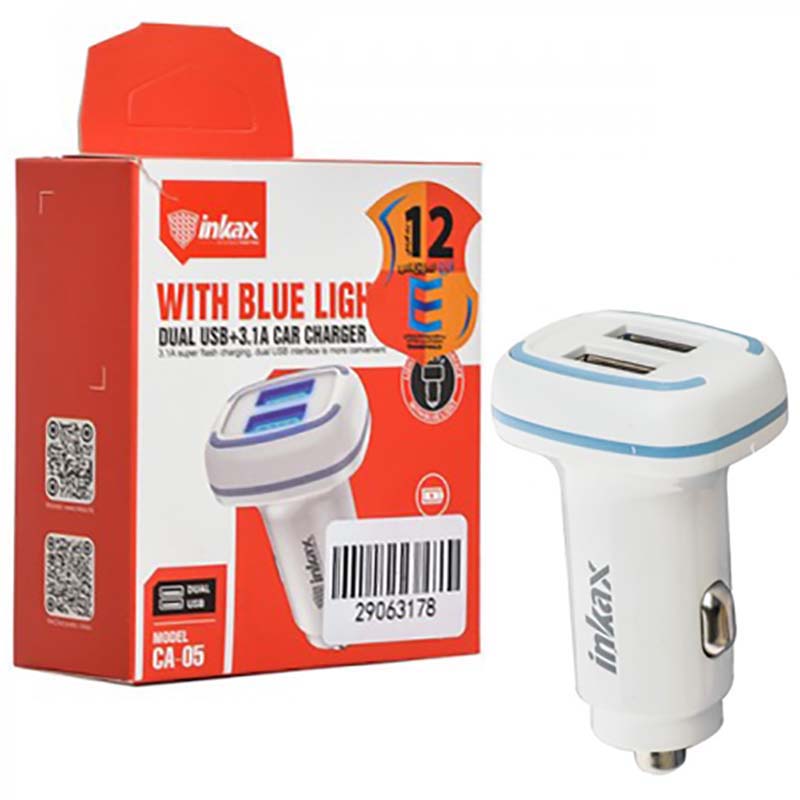 شارژر فندکی 15 وات 2 پورت اینکاکس INKAX CA-05
