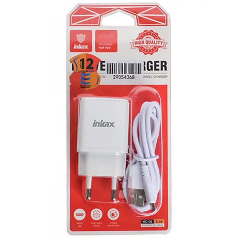 کلگی شارژر 10.5 وات + کابل تایپ سی اینکاکس inkax HC-06