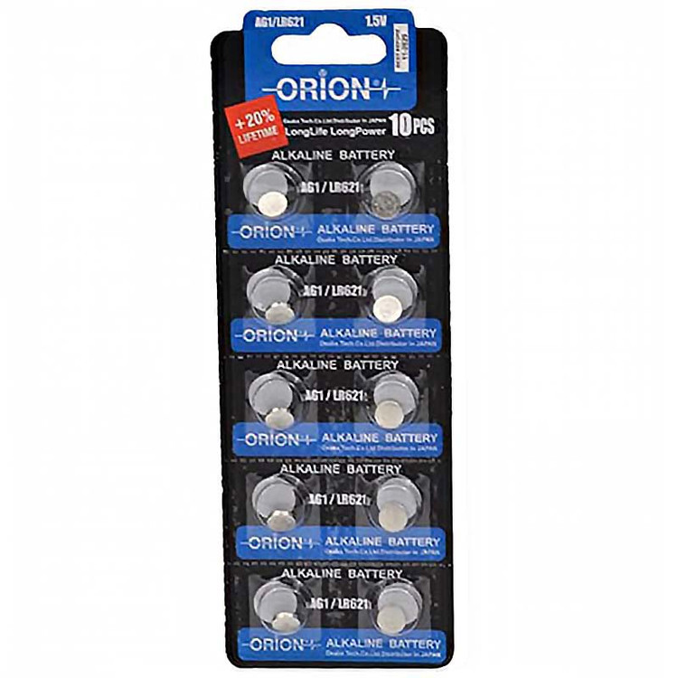 باتری سکه ای آلکالاین اوریون ORION Alkaline LR621 AG1 یک عددی
