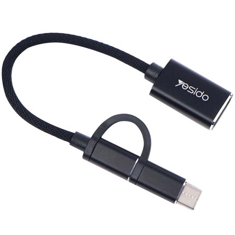 تبدیل OTG 2 IN 1 MicroUSB + Type-C یسیدو Yesido GS02