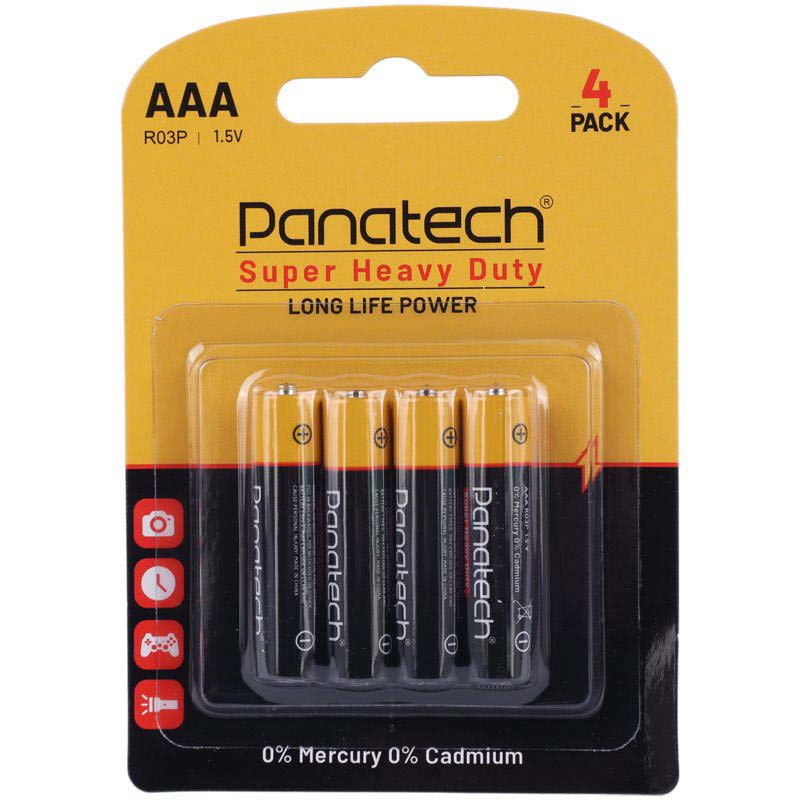 باتری نیم قلمی پاناتک Panatech Super Heavy Duty بسته 4 عددی