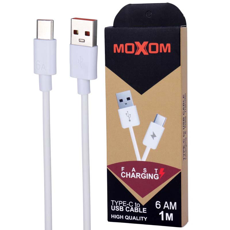 کابل شارژ تایپ سی Type-C موکسوم MOXOM 6AM
