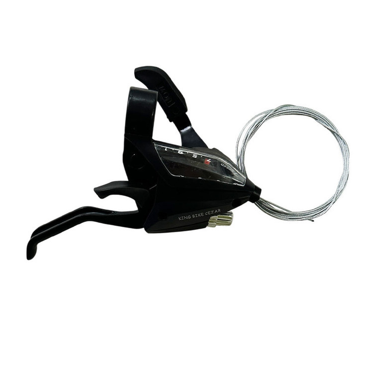 دسته دنده کلاچدار دوچرخه مدل 21 سرعته KING BIKE CEZAR 3x7 خفاشی با روکش بسته 2 عددی