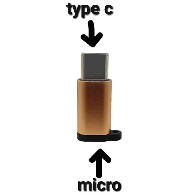 تبدیل MicroUSB مادگی به Type-C نری مدل F8