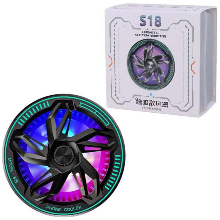فن خنک کننده موبایل RGB دار S18