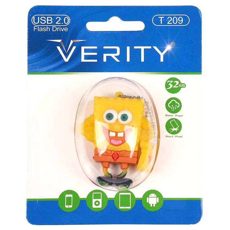 فلش 32 گیگ وریتی طرح باب اسفنجی VERITY T-209
