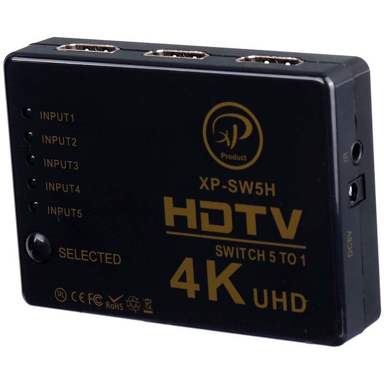 سوئیچ 5 به 1 HDMI + ریموت ایکس پی XP-SW5