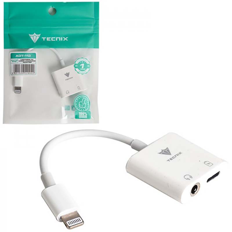 تبدیل Lightning To AUX + Lightning تکنیکس TECNIX ADT-113