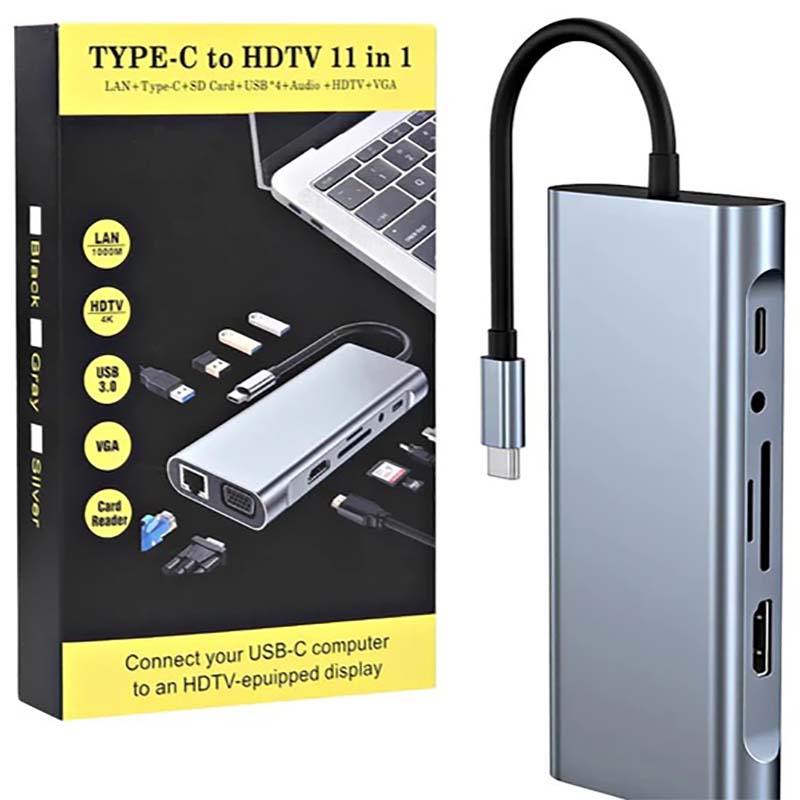هاب و تبدیل Type-C TO HDMI 11 IN 1 آی فورتک IFORTECH