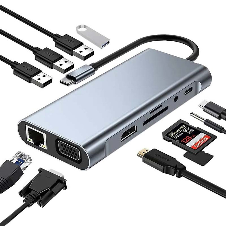 هاب و تبدیل Type-C TO HDMI 11 IN 1 آی فورتک IFORTECH