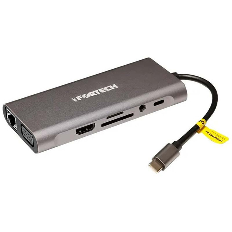 هاب و تبدیل Type-C TO HDMI 10 IN 1 آی فورتک IFORTECH
