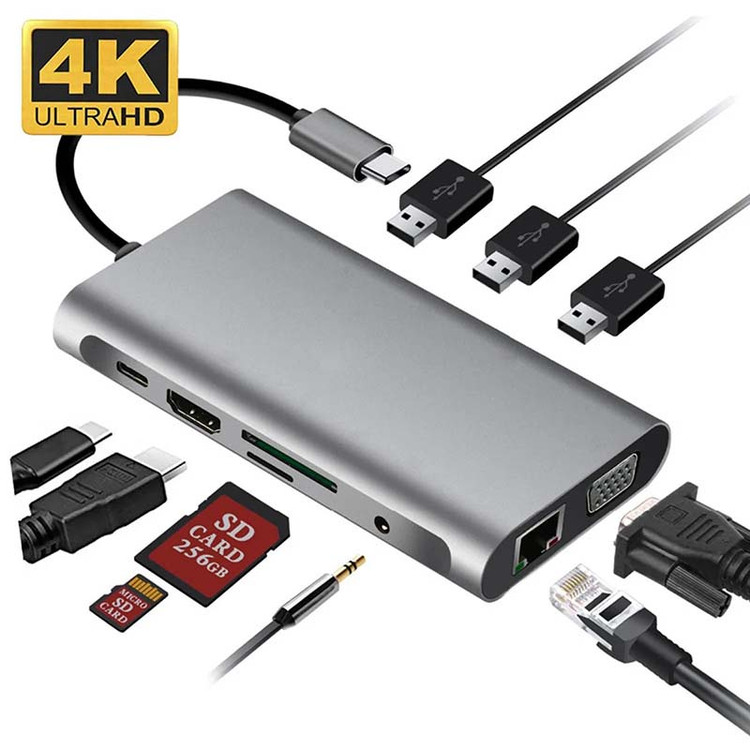 هاب و تبدیل Type-C TO HDMI 10 IN 1 آی فورتک IFORTECH